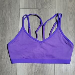 Lorna Jane Women's Purple Mesh Sports Bra Size L